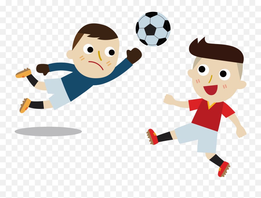 Kids Playing Soccer Animation Png - Playing Football Cartoon Png Emoji,Football Png