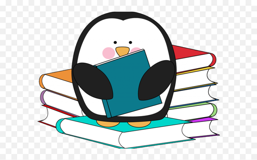 Vacation Clipart Winter - Penguin Reading Clipart Emoji,Winter Break Clipart