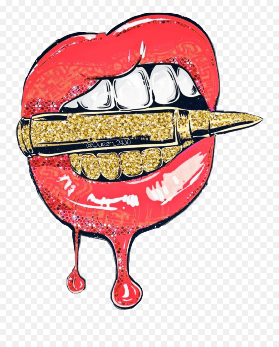 Kiss - Cartoon Lips Emoji,Dope Png