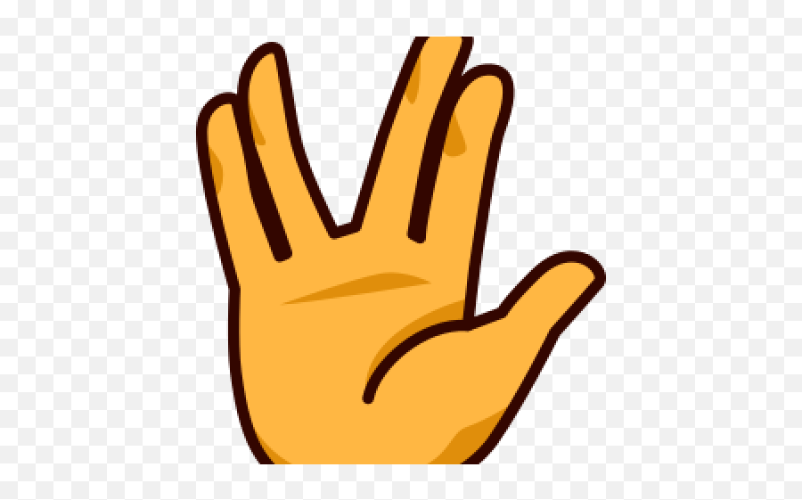 Hand Emoji Clipart Raised Hand - Part Middle Finger And Ring Finger,Raised Hand Clipart