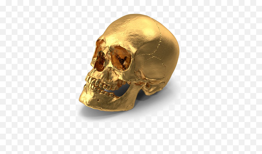 Gold Object Png Picture Png Arts - Gold 3d Skull Png Emoji,Gold Png