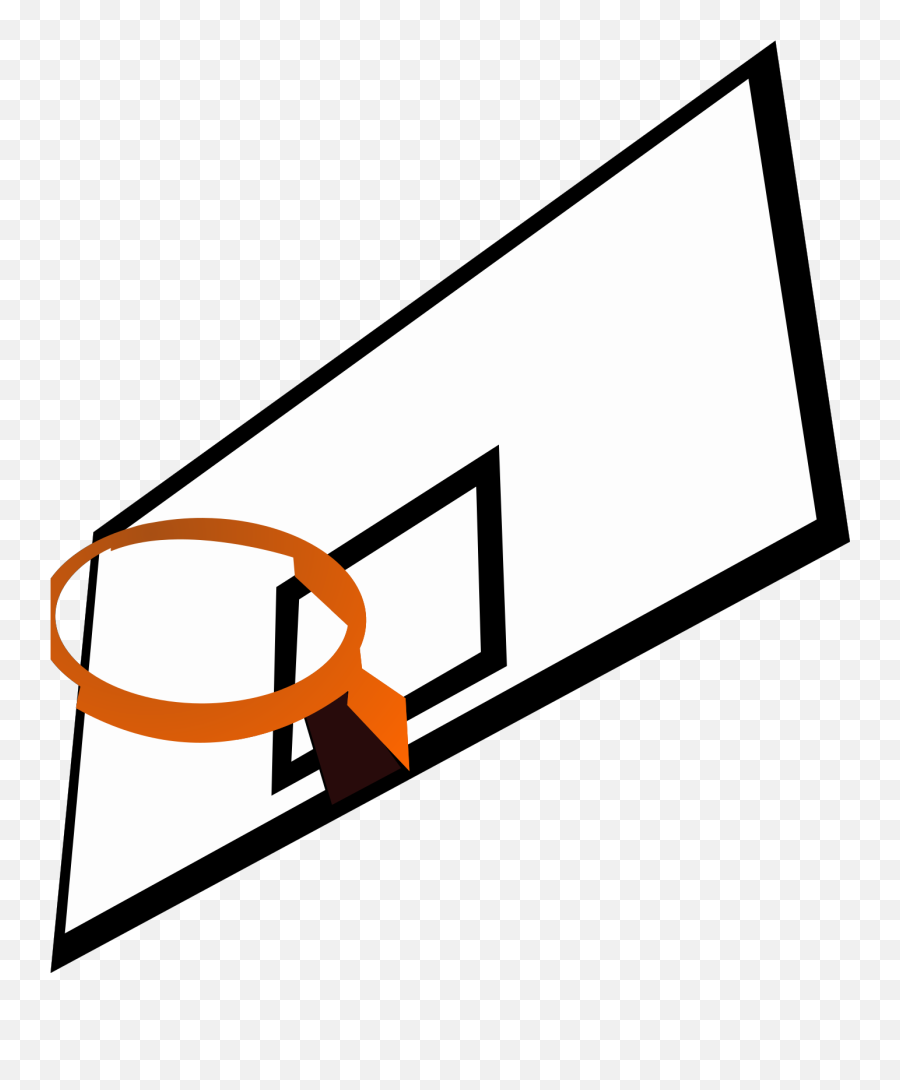 Free Basketball Backboard Clipart - Backboard Clipart Emoji,Basketball Hoop Clipart