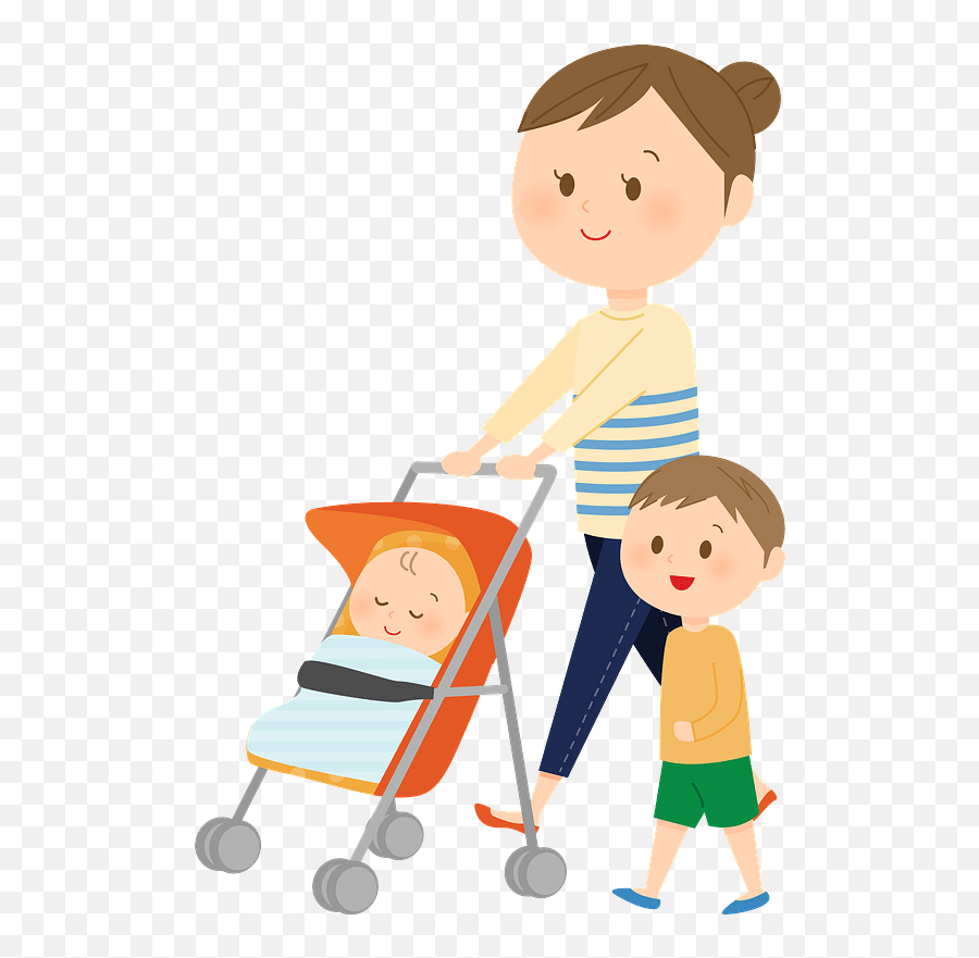 Sophia Mother And Baby Are Taking A Walk Clipart Free - Taking A Walk Clipart Emoji,Walk Clipart