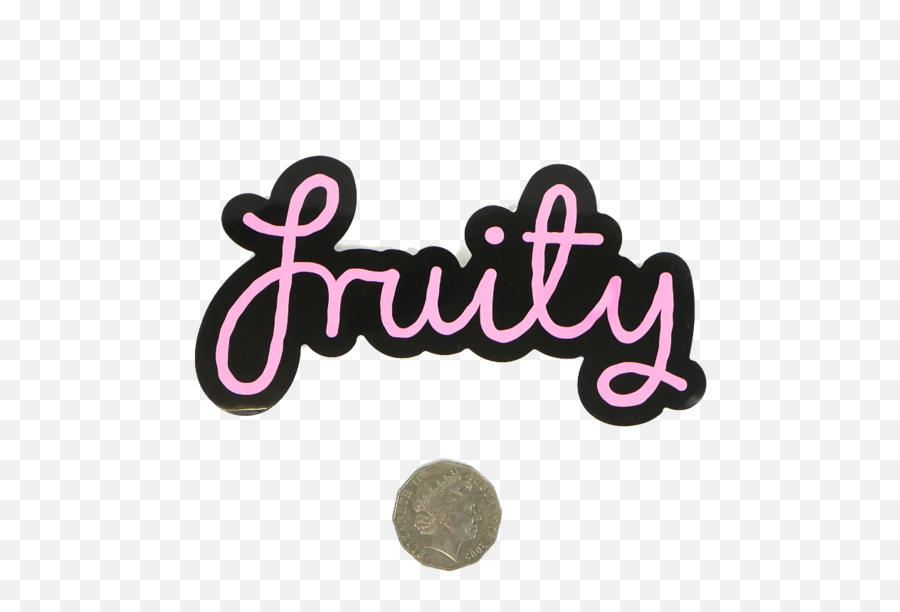 Fruity Sticker Pink Word Logo - Dot Emoji,Word Logo