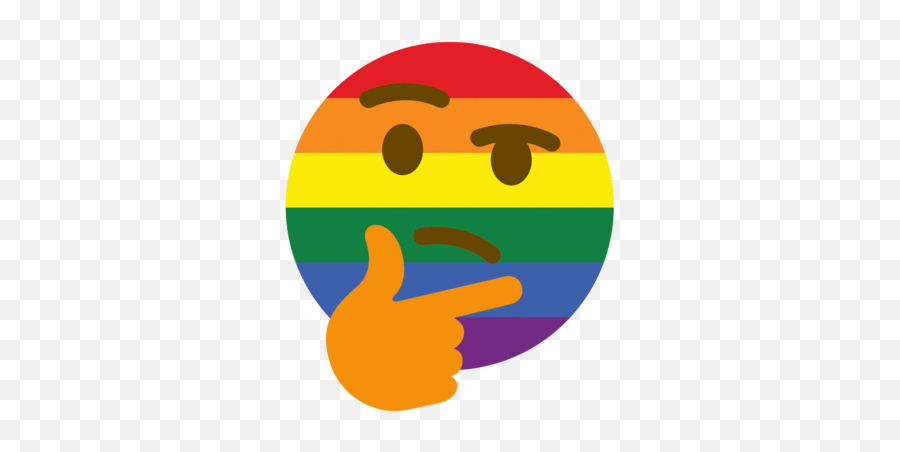 Thinking Emoji Meme Jojo - Rainbow Think Discord Emoji,Thinking Emoji Png
