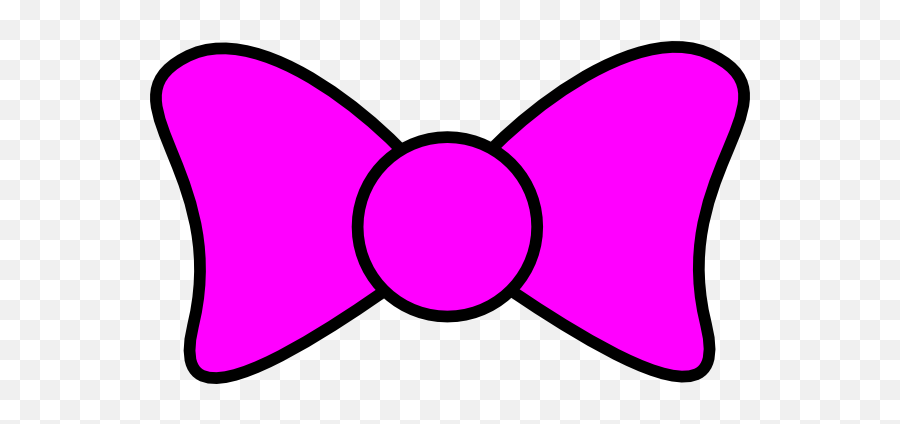 Bow Outline Pink Clip Art At Clkercom - Vector Clip Art Emoji,Pink Bow Transparent