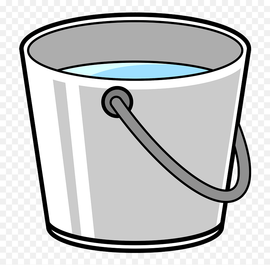 Bucket Of Water Clipart - Bucket Clipart Emoji,Bucket Clipart