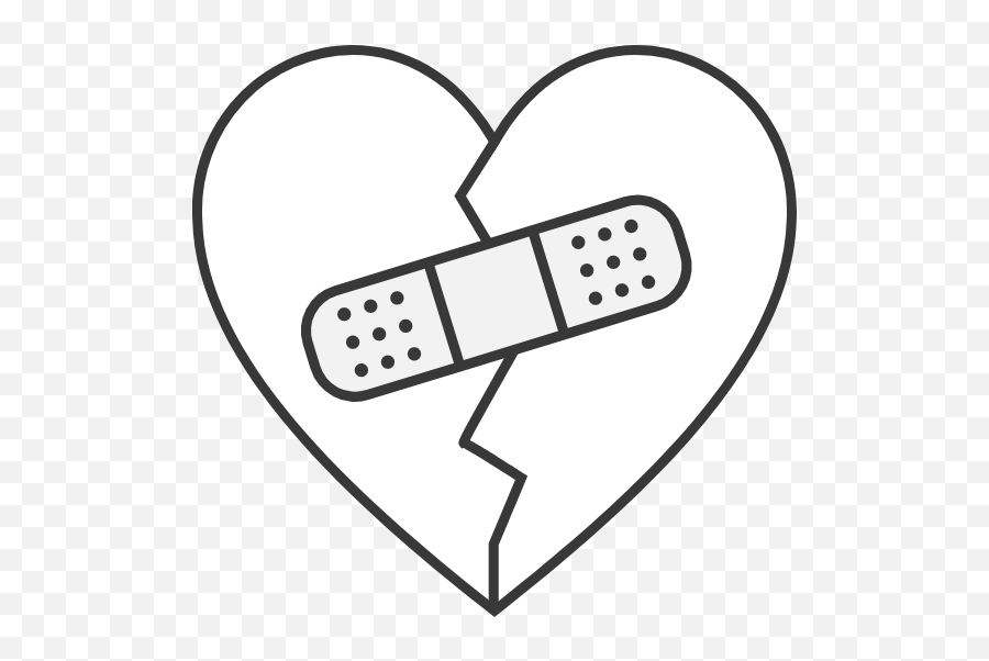 Broken Heart Clip Art - Solid Emoji,Bandaid Clipart