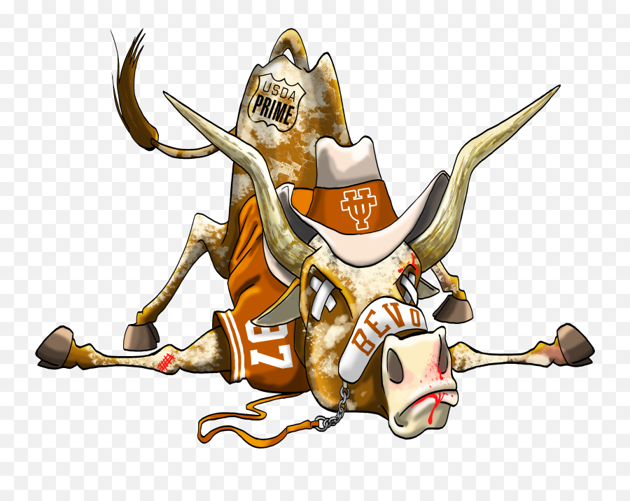 Defeated Texas Longhorn Mascot Cartoon - Texas Longhorns Mascot Beat Emoji,Texas Longhorn Logo