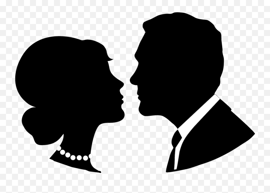Bride And Groom Kissing Silhouette Clip Art Full Size Png - Groom Silhouette Png Emoji,Bride Clipart