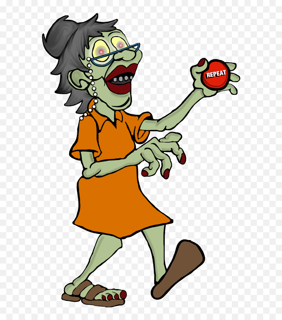 Cartoon - Zombie Teacher Clipart Emoji,Librarian Clipart