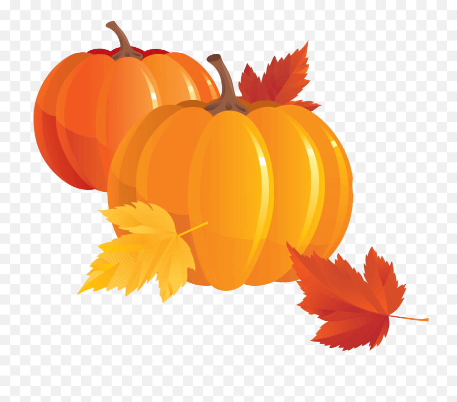 Fall Leaves And Pumpkins Clip Art - Transparent Fall Pumpkin Clipart Emoji,Pumpkin Clipart
