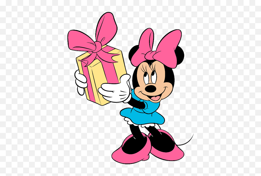 Disney Minnie Mouse Clip Art Images - Minnie Mouse Holding A Present Emoji,Minnie Mouse Clipart