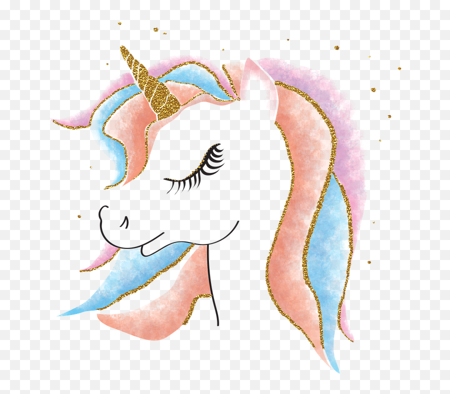 Watercolor Transparent Background - Unicorn Emoji,Watercolor Transparent Background