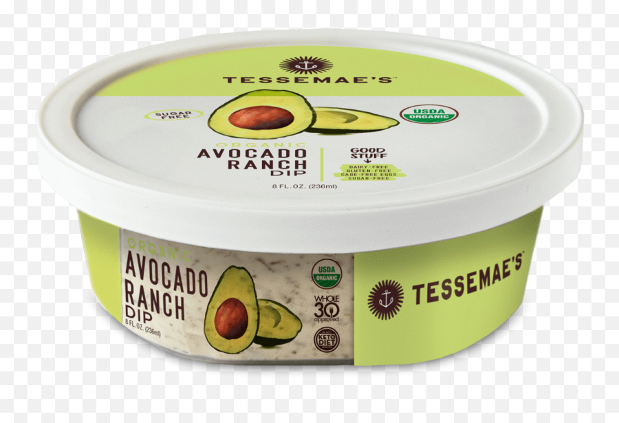 Organic Avocado Ranch Dip - Tessemae Avocado Ranch Emoji,Avocado Transparent Background