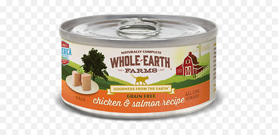 Whole Earth Farms Grain Free Chicken And Salmon Pate Canned Cat Food - Whole Earth Farms Cat Food Emoji,Canned Food Png