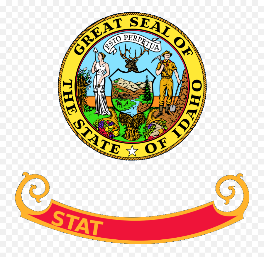 Us - Idaho State Seal Emoji,Idaho Clipart