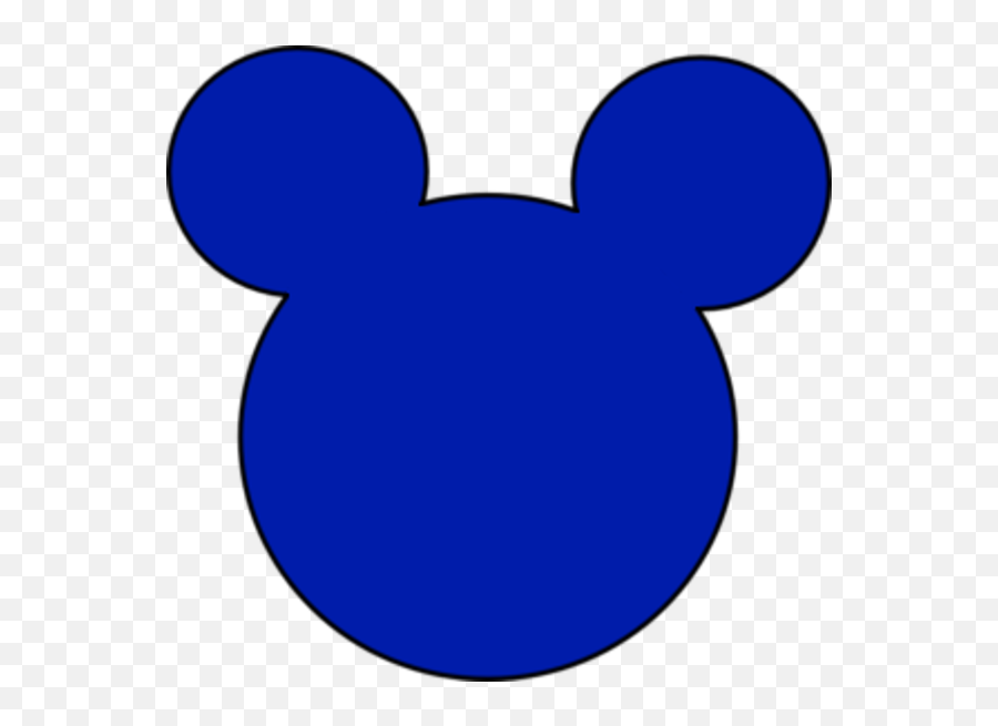 Mickey Mouse Color Blue Clipart Emoji,Mickey Mouse Ears Png