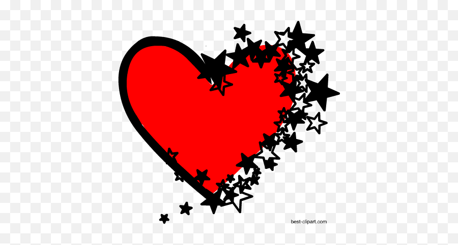 Download Hearts With Stars Free Png Clip Art - Hearts And Girly Emoji,Stars Clipart