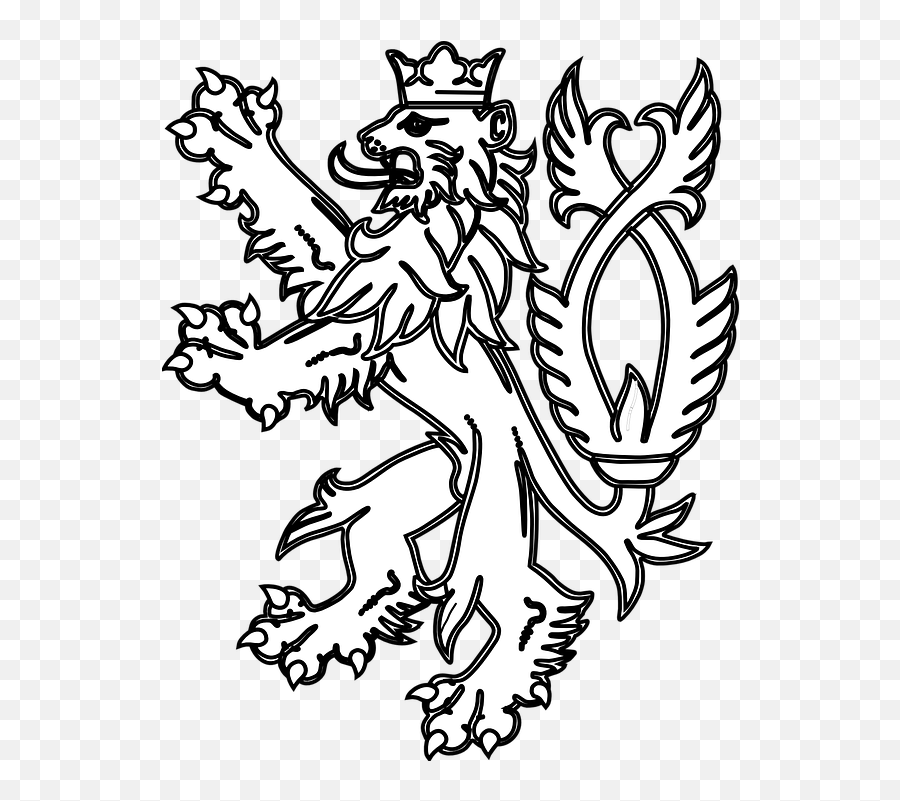 Lion Crown Heraldic Animal Double - Free Vector Graphic On Emoji,Transparent Black Flower Crown