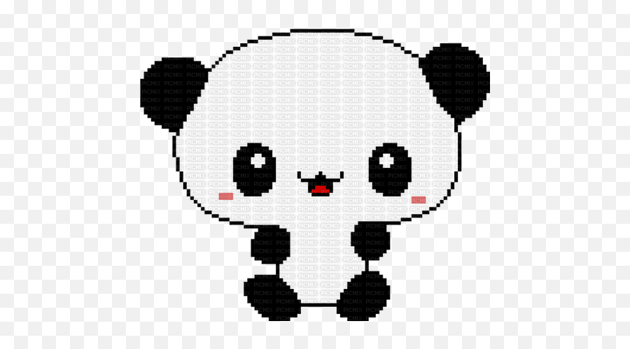 Cute Pixel Panda Aesthetic Tumblr Sticker Emoji,Panda Transparent