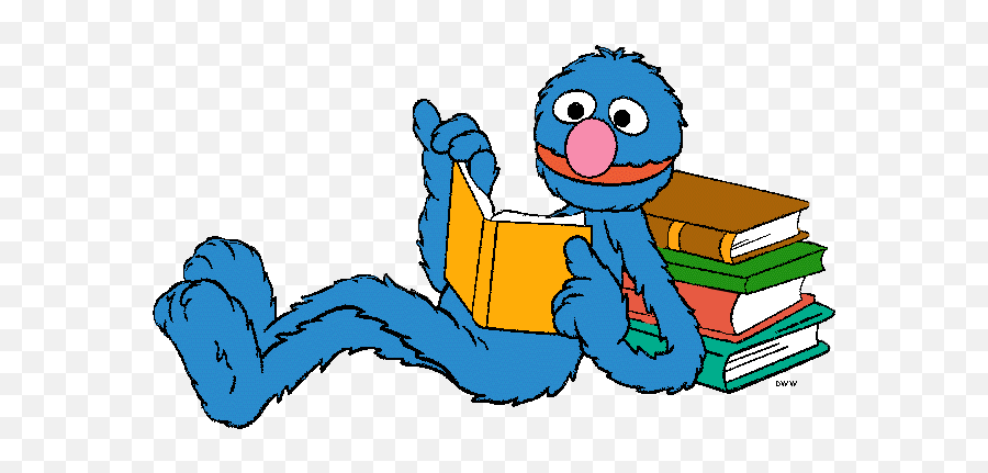 Sesame Street Clipart - Character Images Elmo Big Bird Popular Book Characters Reading Emoji,Street Clipart