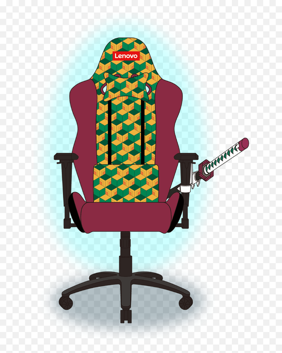 Lenovo Demon Slayer The Gaming Chair Including Katana - Ruetir Kimetsu No Yaiba Lenovo Gaming Chair Emoji,Katana Png
