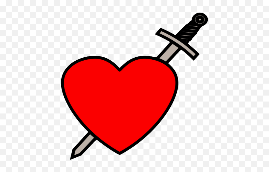 Heart And Sword - Heart With Sword Png Emoji,Sword Png