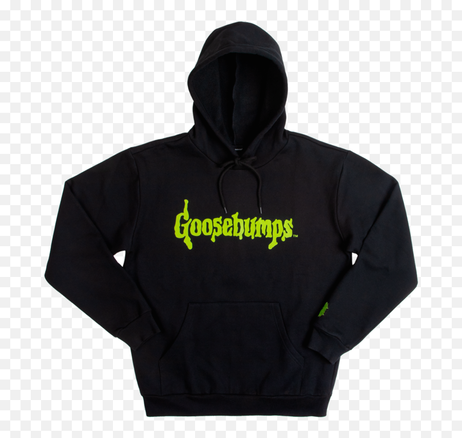 Goosebumps Glow Logo Black Hoodie - Hooded Emoji,Goosebumps Logo