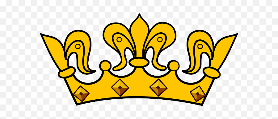 Download Hd Rich Cartoon Golden Gold Crown Royalty - Gold Crown Cartoon Transparent Background Emoji,Gold Crown Png