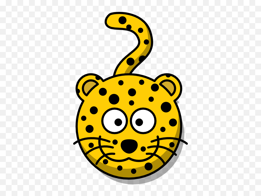 Leopard Head With Tail Clip Art At - Leopard Clipart Emoji,Tail Clipart