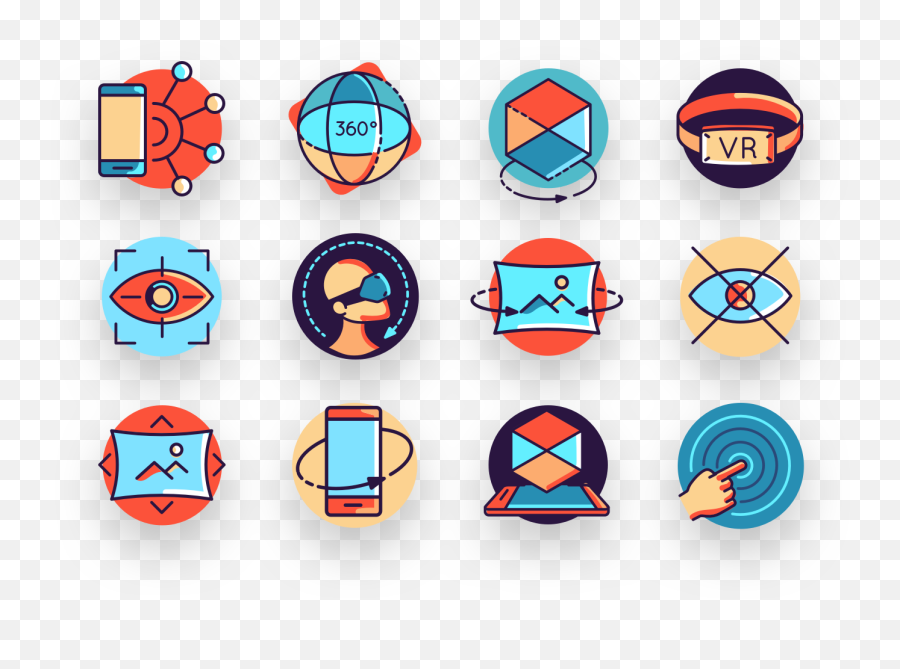 Virtual Reality Icon Pack - Dot Emoji,Png Pack