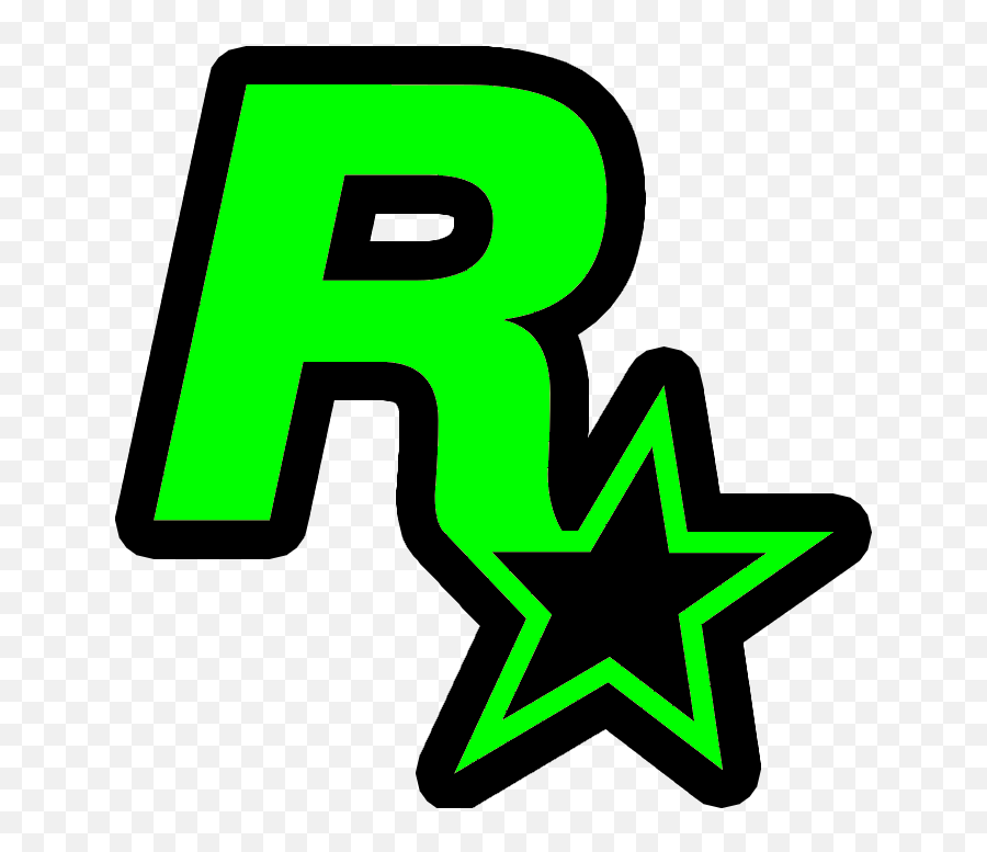 Rockstar Games Icon Neon Green - Transparent Rockstar Games Logo Png Emoji,Rockstar Logo