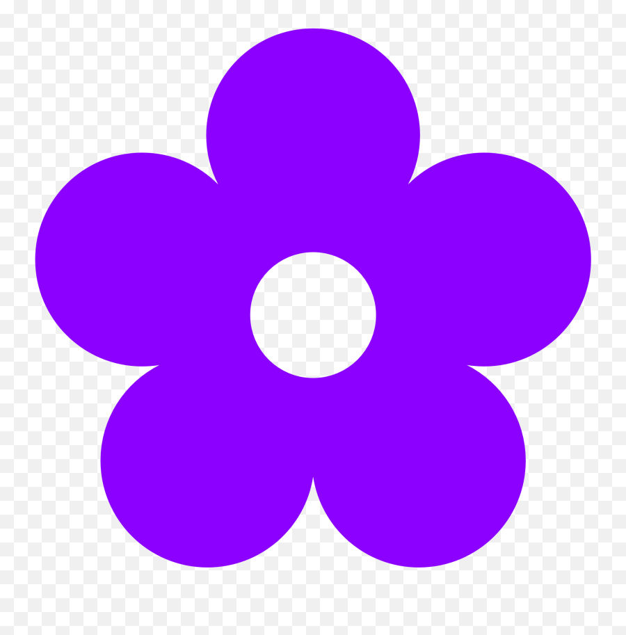 Download Blue Flower Clipart Violet - Flower Violet Clip Art Purple Flower Clipart Emoji,Blue Flower Clipart