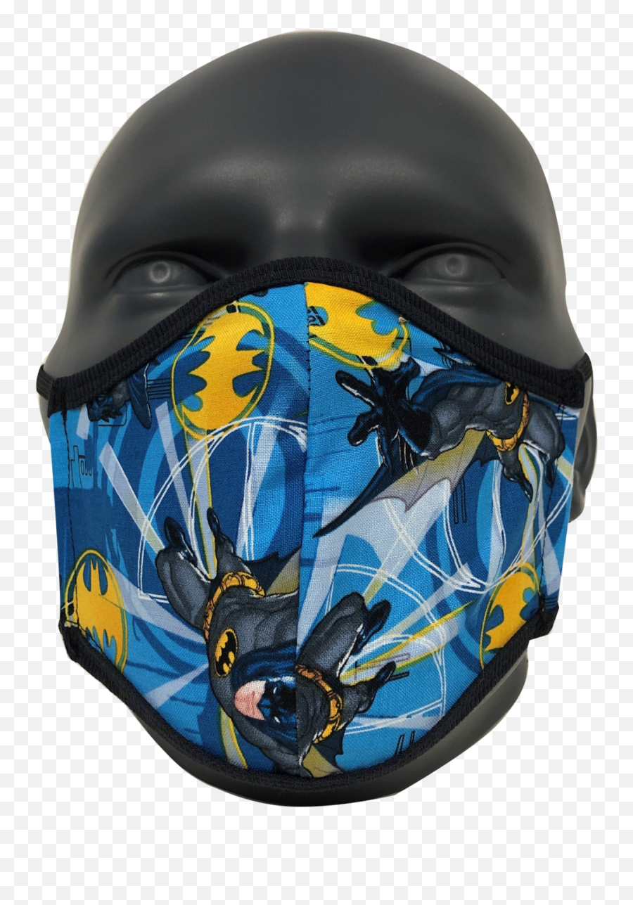 Superhero Batman Blue Face Mask - For Adult Emoji,Batman Mask Png
