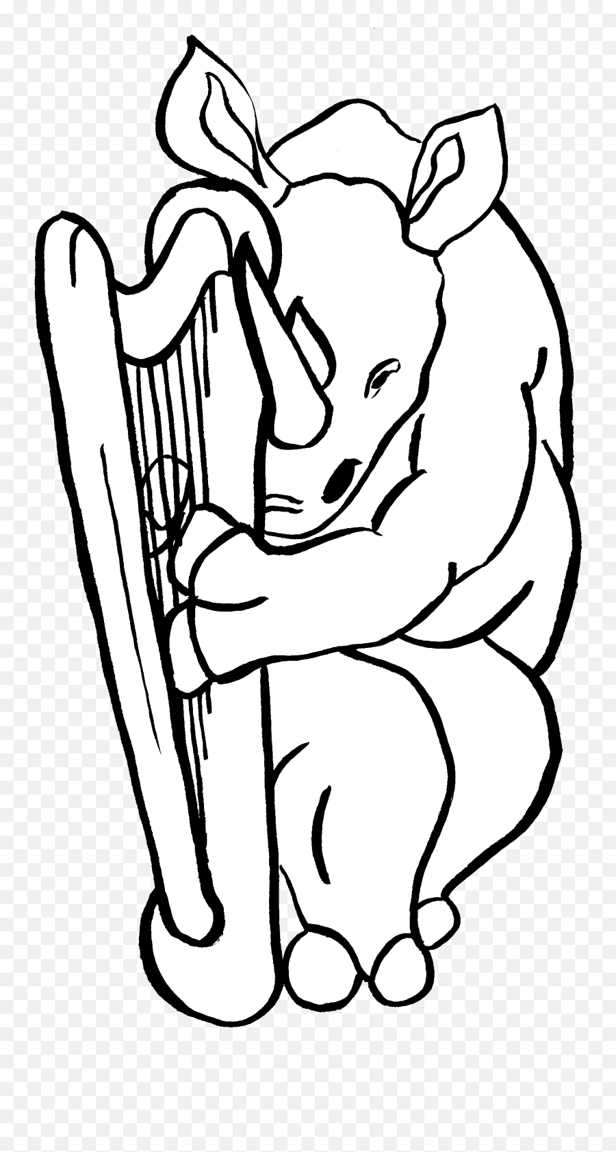 Invisibules - 20130223 Rhinoceros U0026 Harp Clipart Best Emoji,Harp Clipart