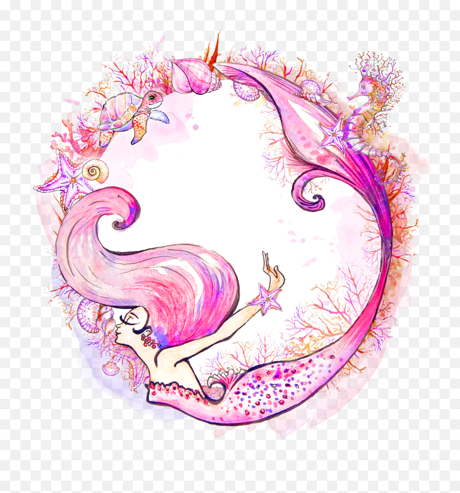 Download Mermaid Watercolor Painting Siren Clip Art Emoji,Watercolors Clipart