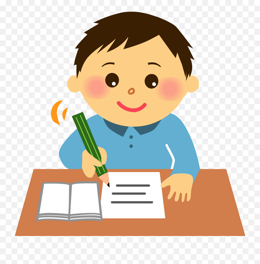 Boy Is Studying Clipart - Studying Clipart Emoji,Study Clipart