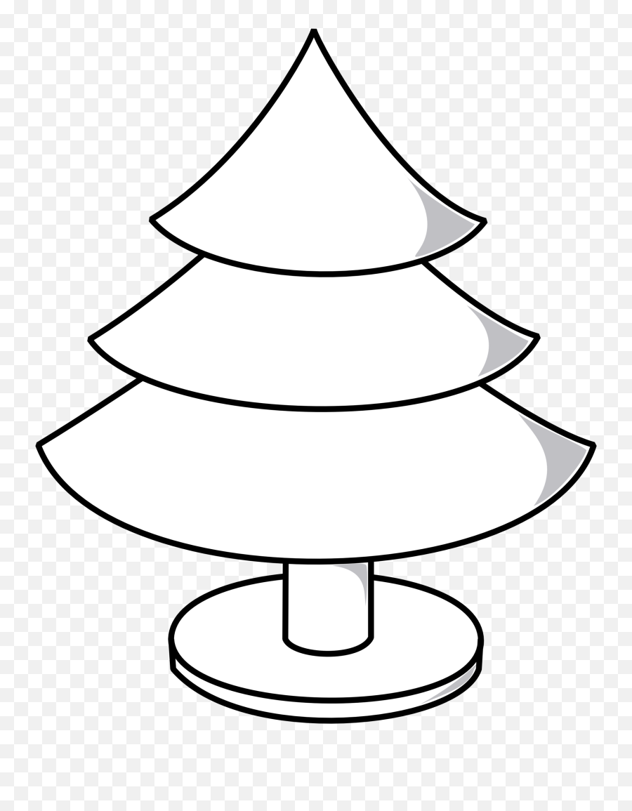 Plain Christmas Tree Black And White - Black And White Clipart Of An Xmas Tree Emoji,Christmas Tree Clipart Black And White