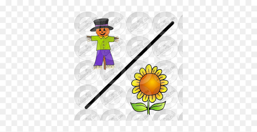 Scarecrowsunflower Picture For Classroom Therapy Use Emoji,Scarecrows Clipart