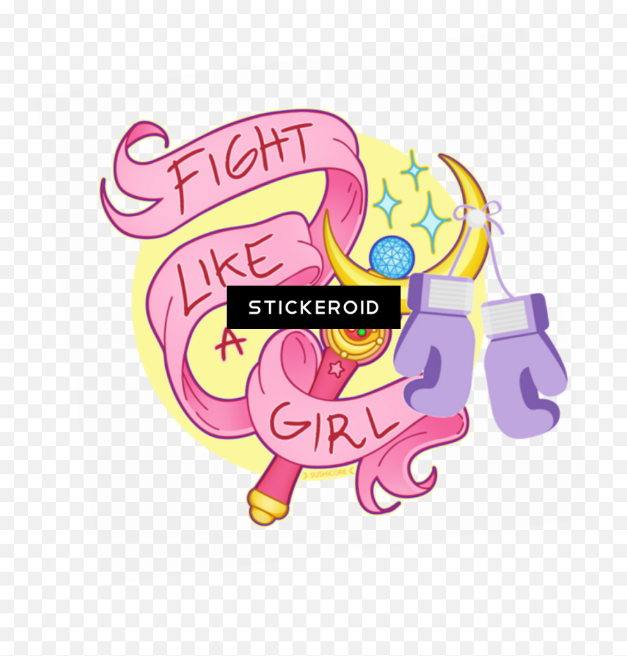 Fight Like A Girl - Fight Like A Girl Magical Girl Emoji,Feminism Clipart