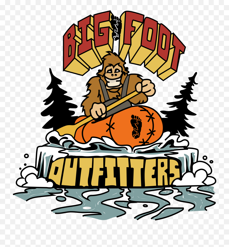 Ocoee River Whitewater Rafting Emoji,Bigfoot Clipart