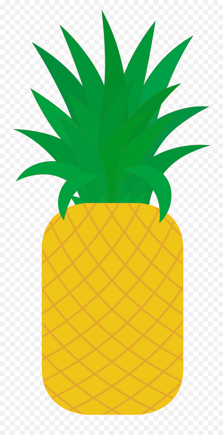 Flat Pineapple Poster Tropical Fruit - Pineapple Drawing Png Emoji,Pineapple Clipart