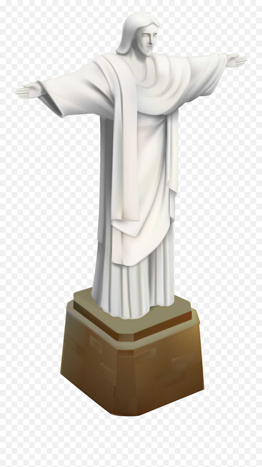 Christ The Redeemer Statue Png - Christ The Redeemer Cartoon Brazil Statue Emoji,Free Christian Clipart