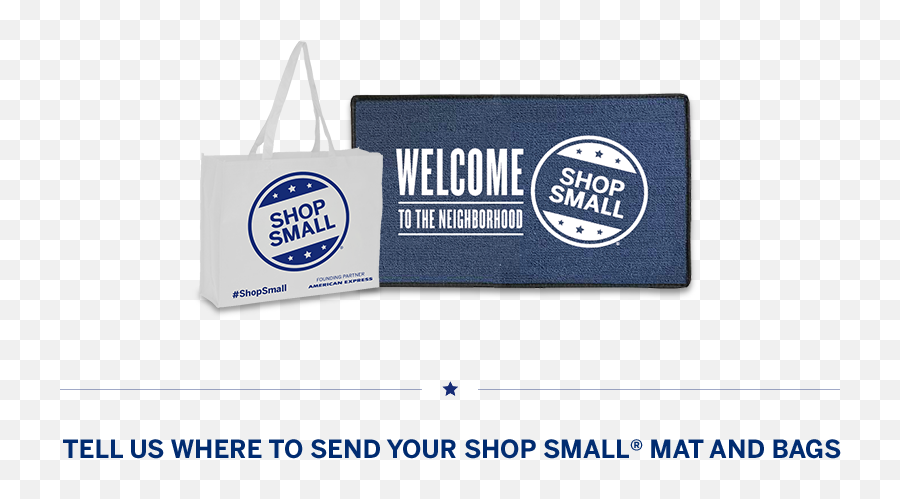 Shop Small Welcome Mat Shopping Bags - Language Emoji,Small Business Saturday Logo