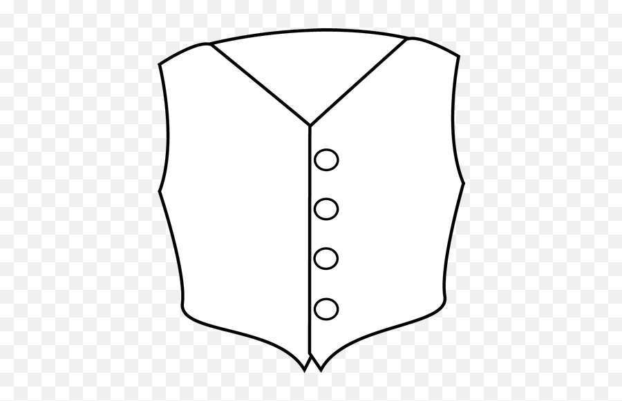 Black And White Vest Clip Art - Vest Black And White Animated Emoji,Vest Clipart
