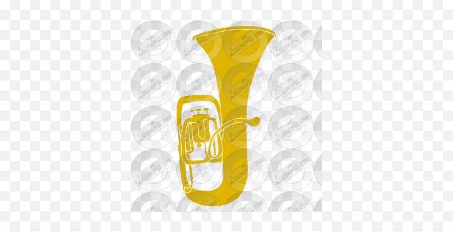 Tuba Stencil For Classroom Therapy - Euphonium Emoji,Tuba Clipart