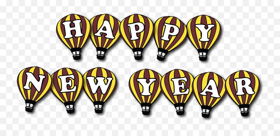 New Years Eve Party - Hot Air Ballooning Emoji,New Year's Eve Clipart
