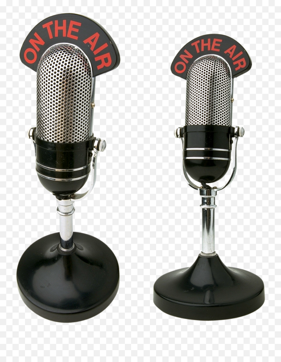 Vintage Radio Microphones On A White Background Free Image - Radio Microphone Transparent Emoji,Vintage Microphone Png