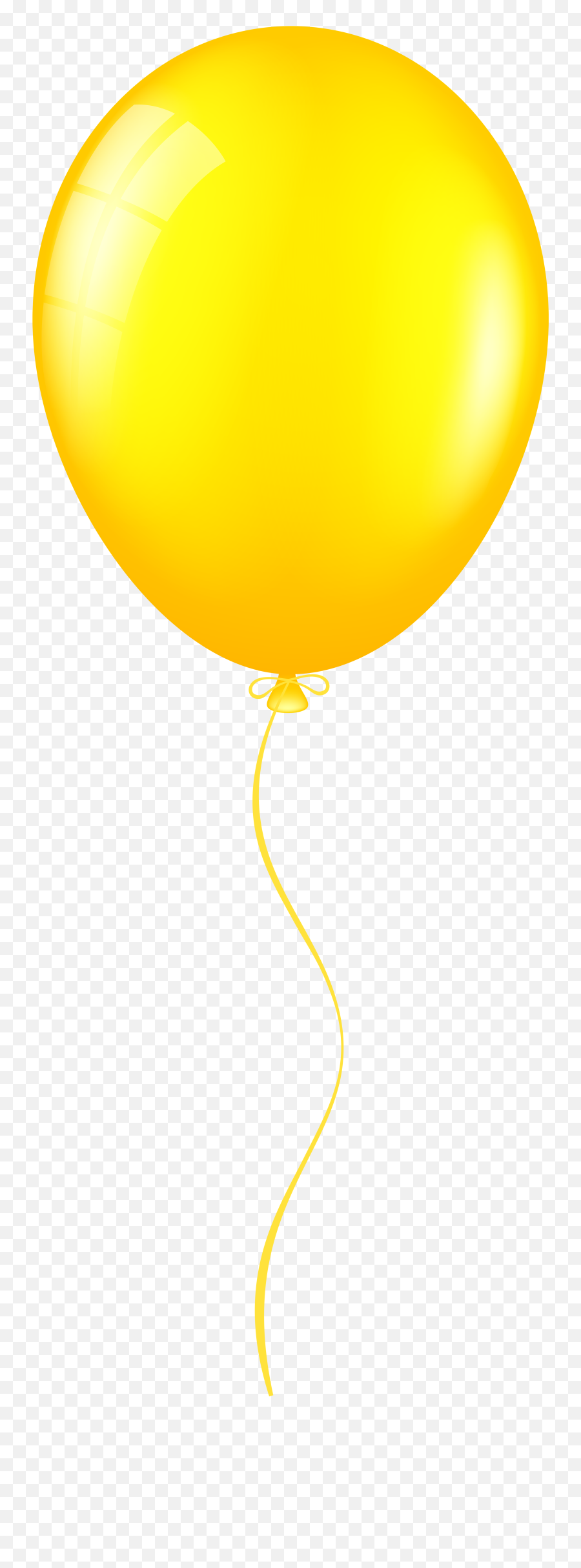 Yellow Balloon Png Clip Art - Yellow Balloon Png Clipart Emoji,Balloon Clipart Png